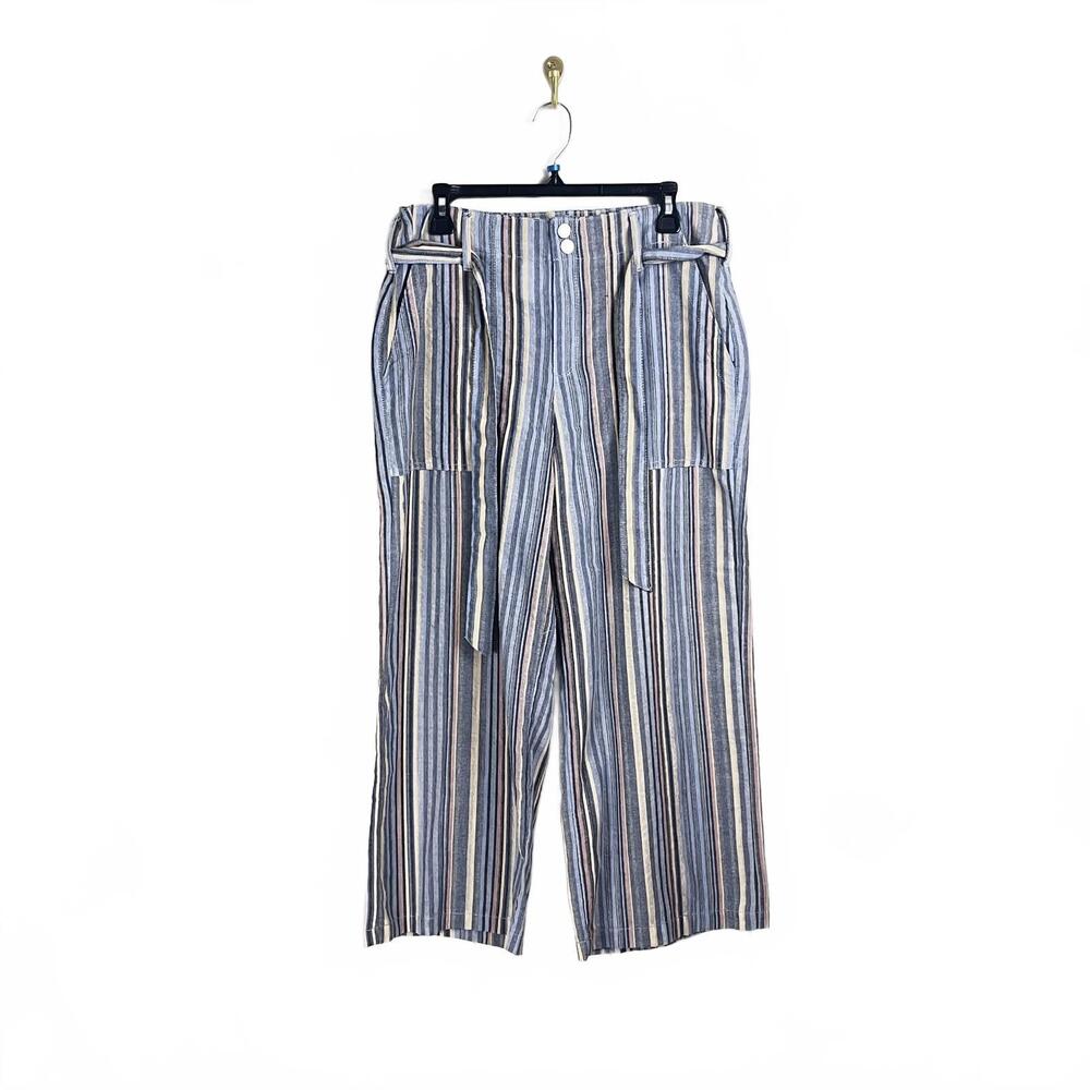 Seven7‎ Trendy Striped Wide-Leg Trousers Size 6